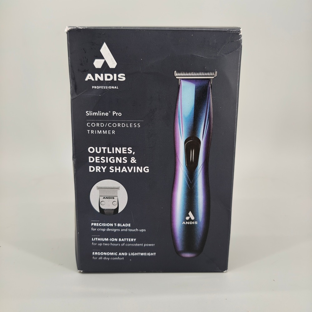 Andis Slimline Pro Cordless Hair Trimmer Galaxy Blue T-Blade D-8 560974
